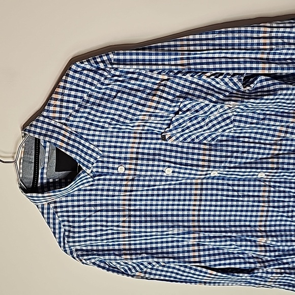 Bench large blue and white striped long sleeve button down shirt - Picture 2 of 6